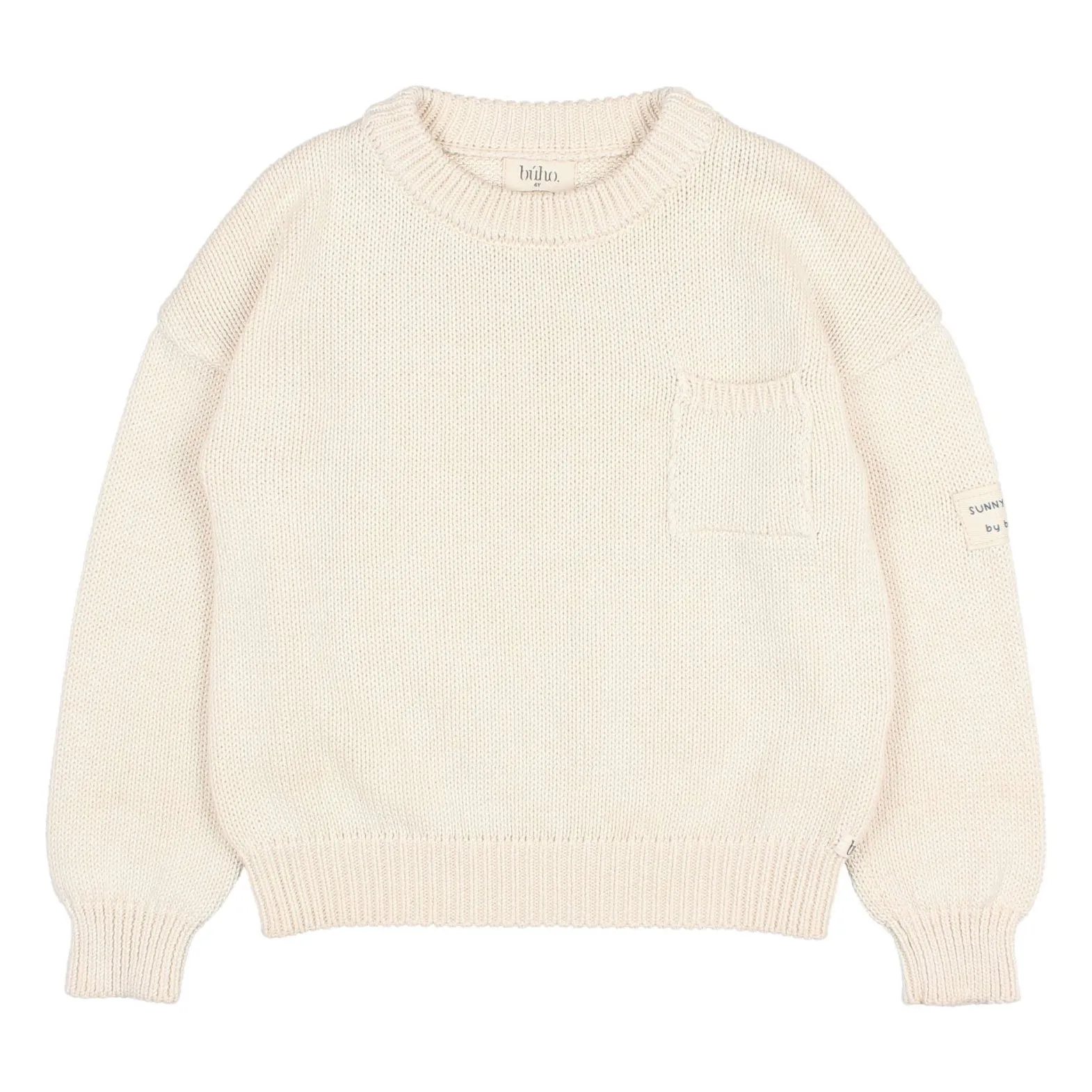 Búho - Pull Enfant - Coton Bio - Ecru - 8 ans