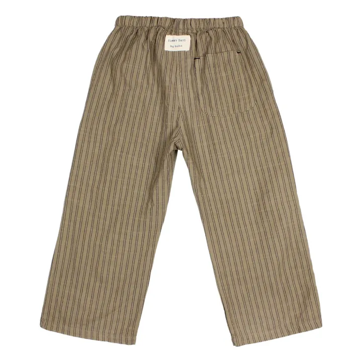 Pantalon Rayures | Vert kaki- Image produit n°3