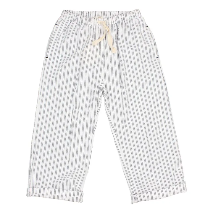 Pantalon Rayures | Blanc- Image produit n°4