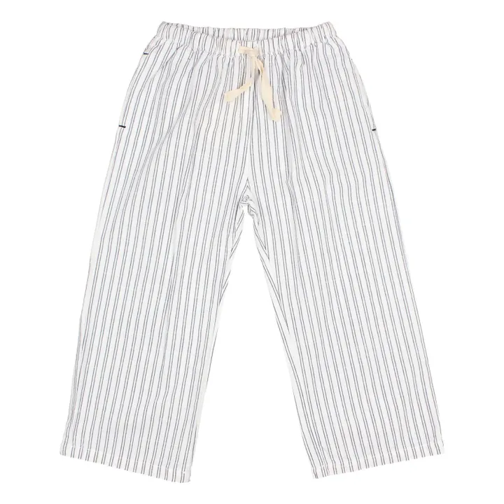 Pantalon Rayures | Blanc- Image produit n°0