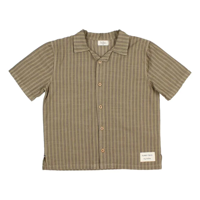 Camisa de rayas | Verde Kaki
