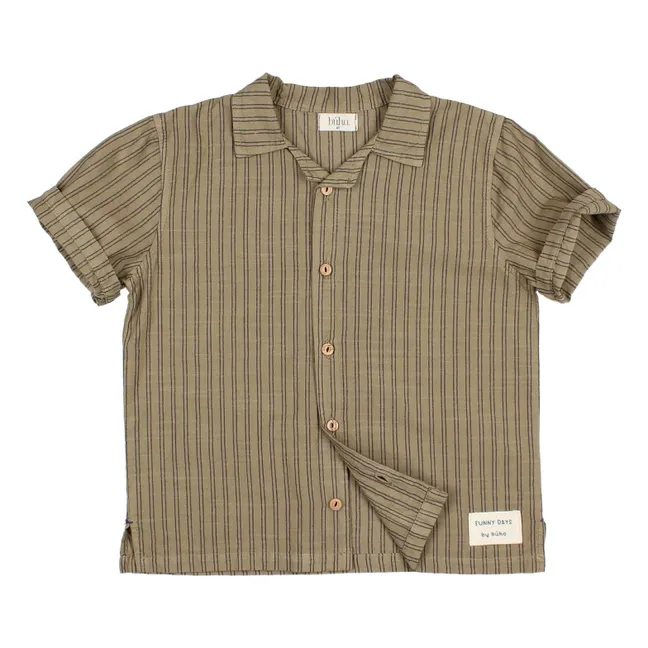 Camisa de rayas | Verde Kaki
