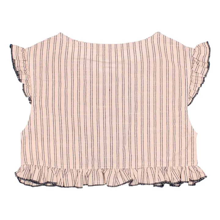 Gilet Sans Manches Rayures | Rose pâle- Image produit n°1