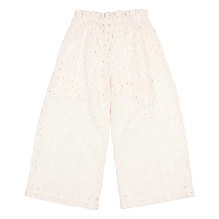 Pantalon Broderie | Ivoire- Image produit n°3