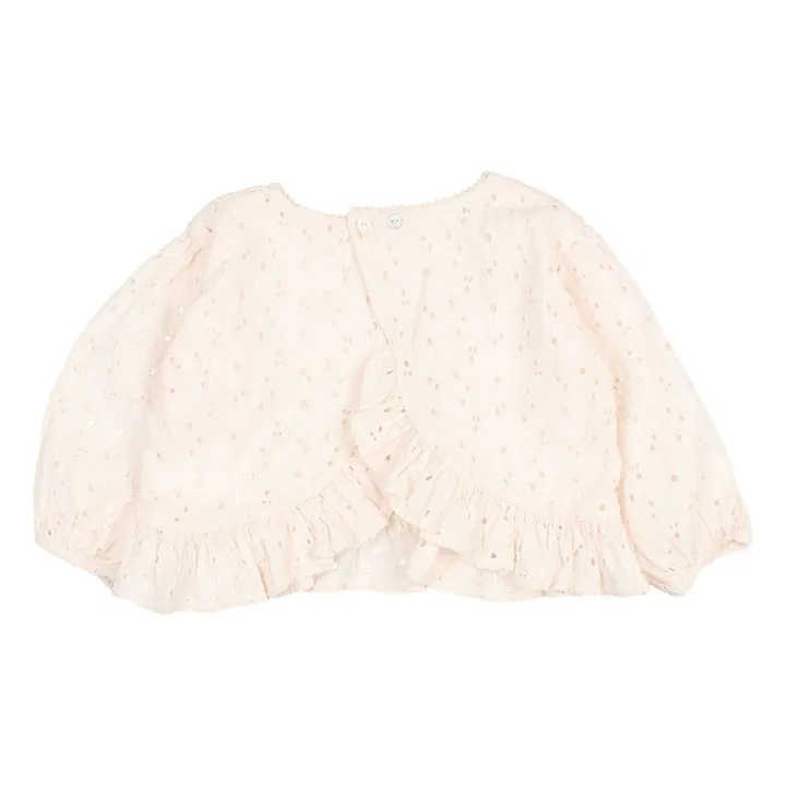 Blouse Manches 3/4 Broderie | Ivoire- Image produit n°4