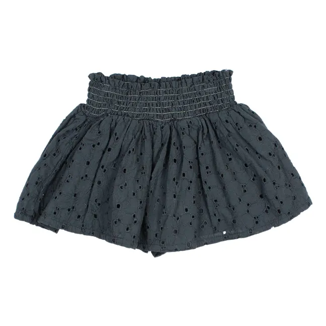 Jupe Broderie | Bleu nuit