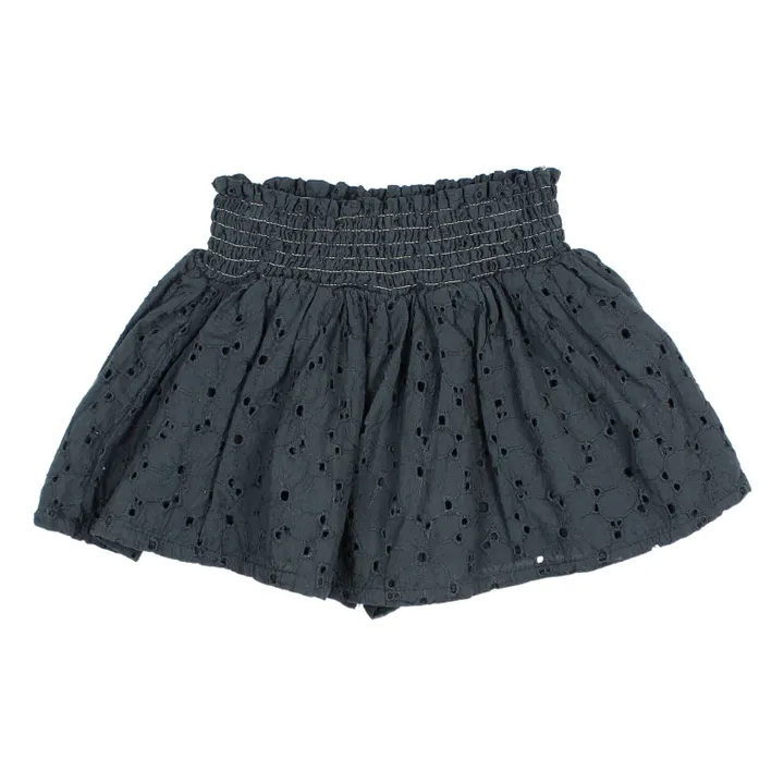 Jupe Broderie | Bleu nuit- Image produit n°0
