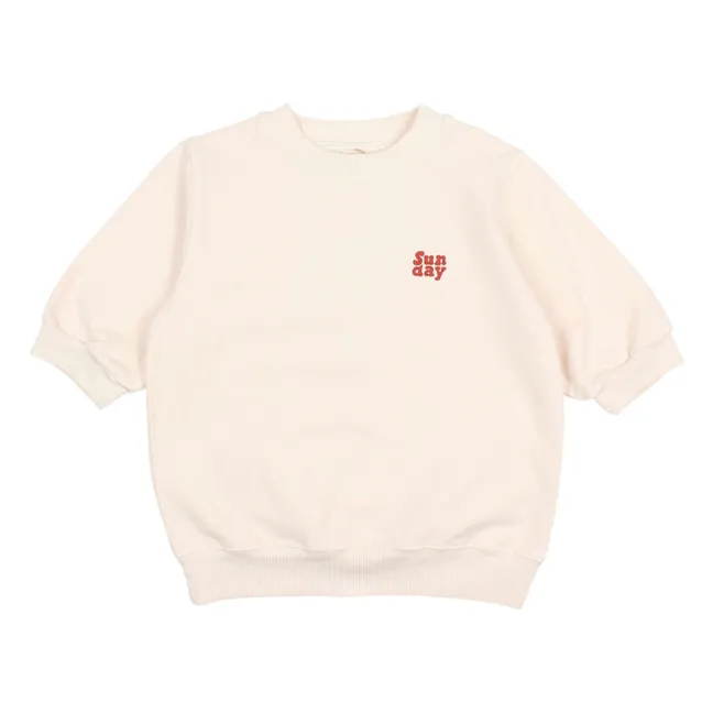 Sweat Manches Courtes Coton Bio | Ivoire
