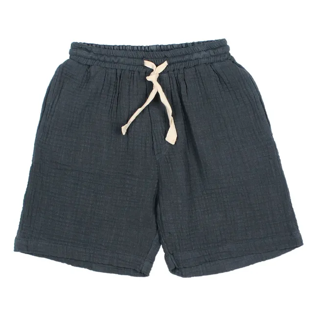 Bermuda Muslin Coton Bio | Bleu nuit