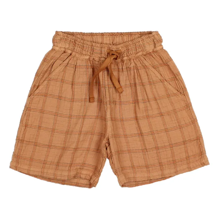 Bermuda Check Organic Cotton | Camel- Product image n°0