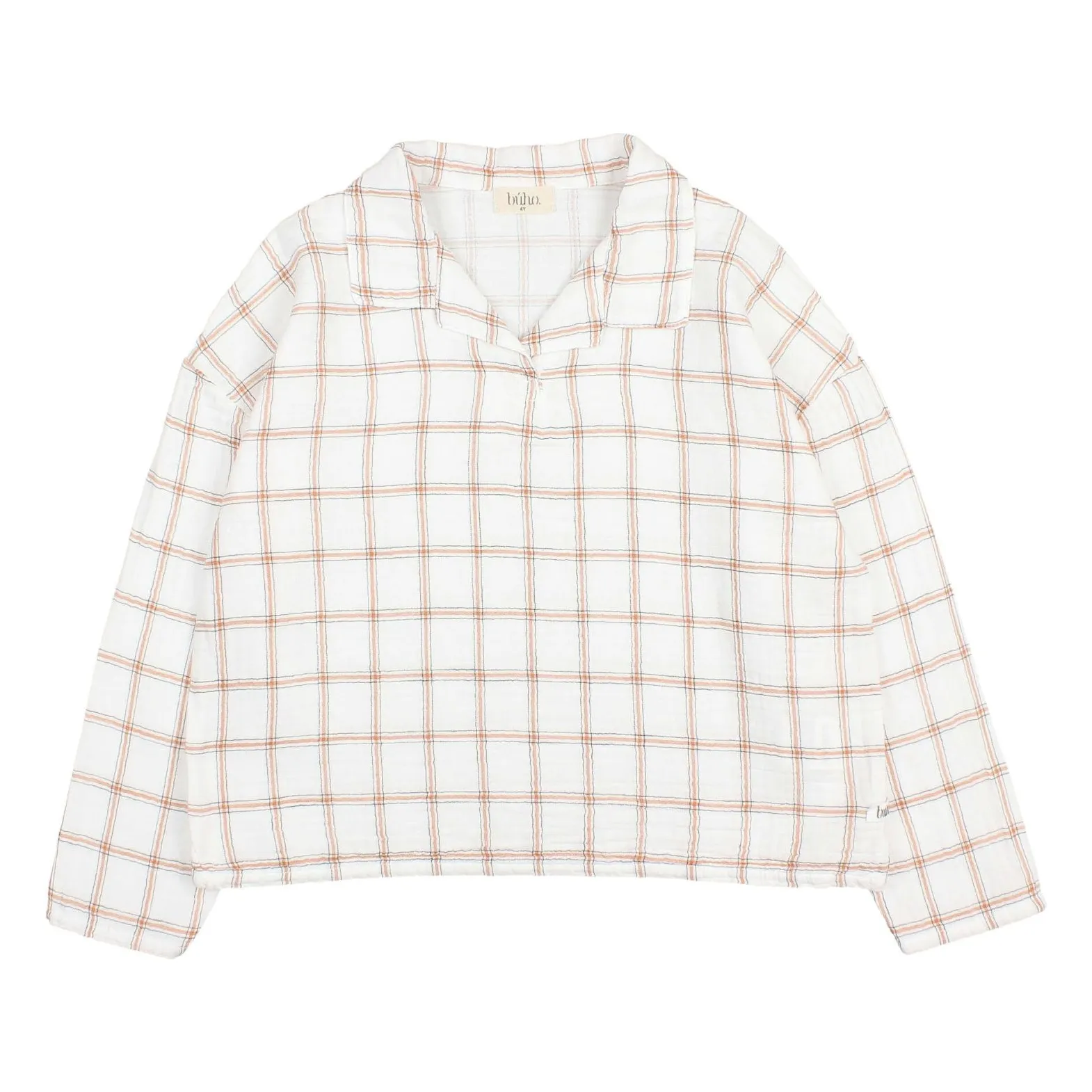 Búho White Check Organic Cotton Shirt