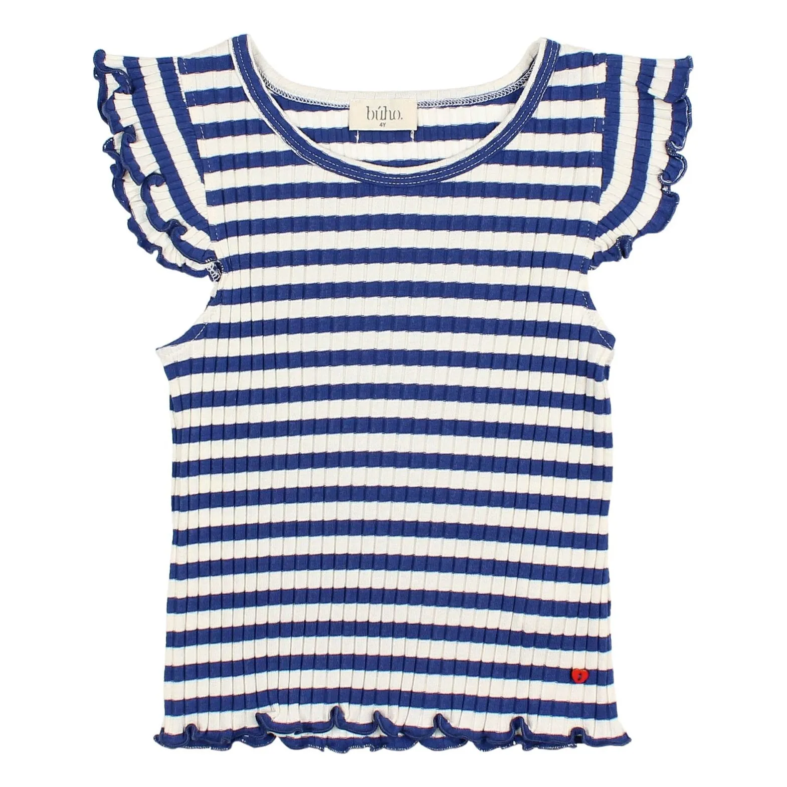 Búho - Blouse sans manches - Coton Biologique - Bleu Indigo - 3 ans