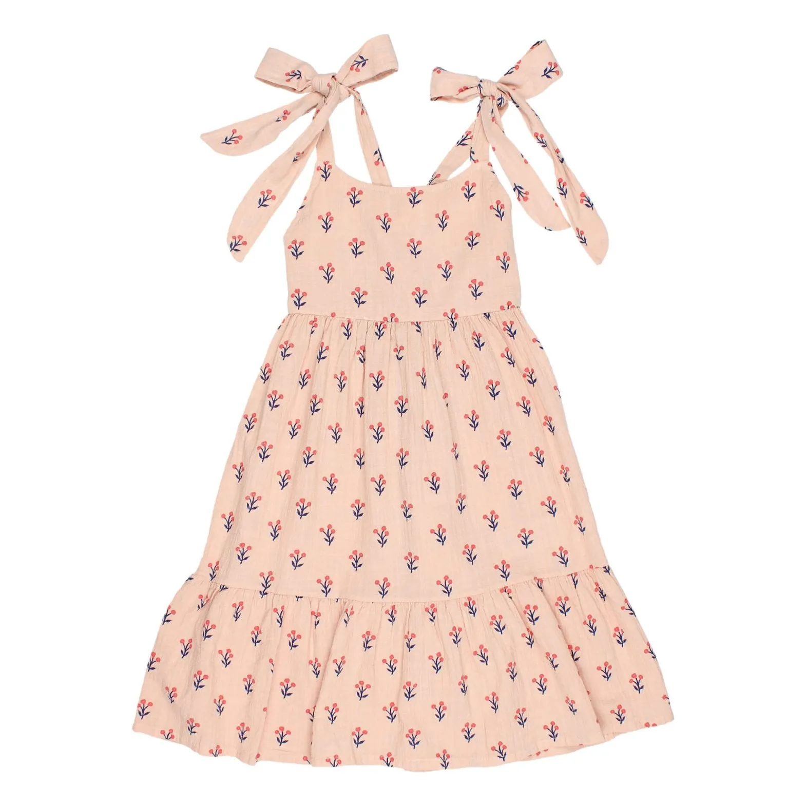 Búho Pale Pink Organic Cotton Capri Midi Dress