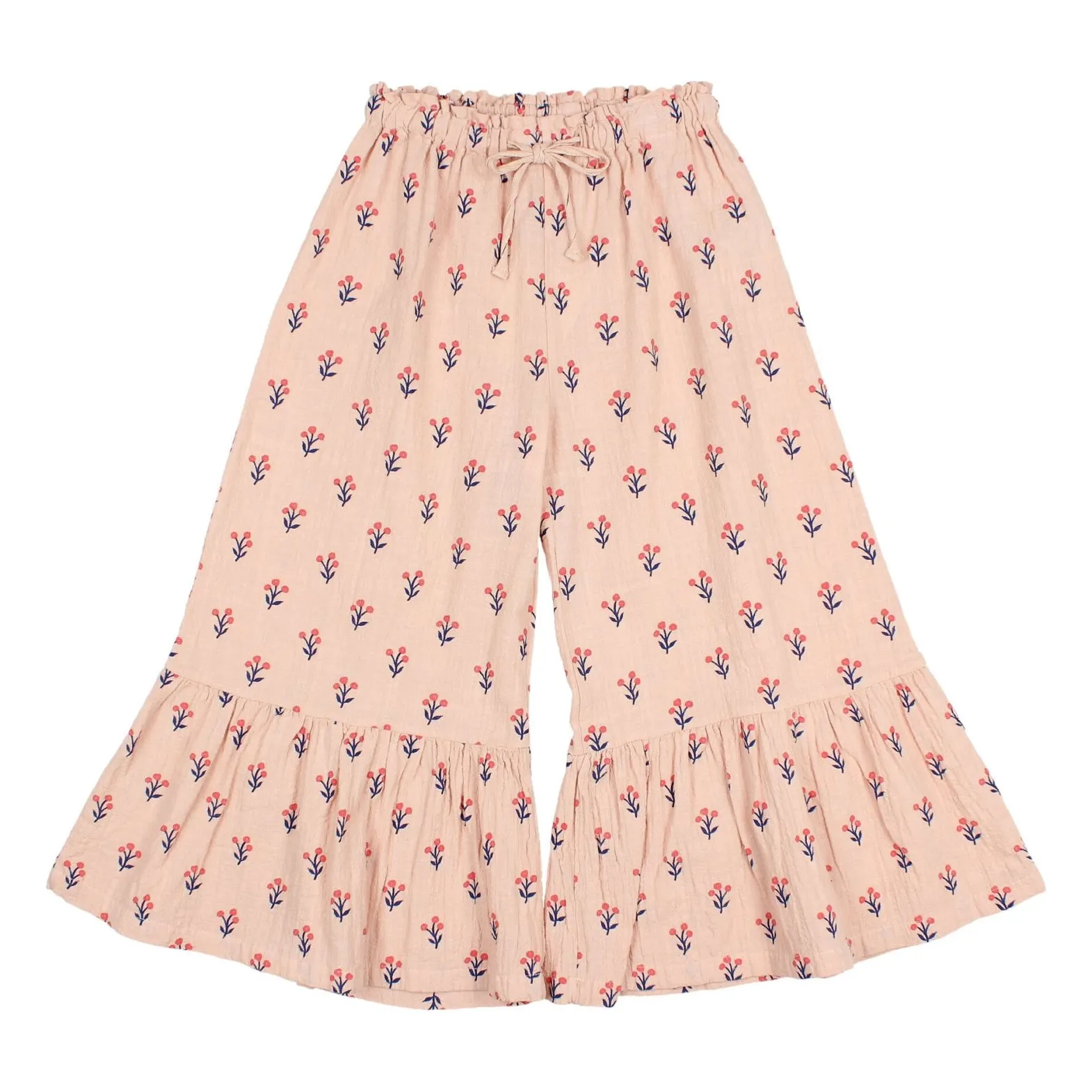 Búho Pale Pink Organic Cotton Capri Pants