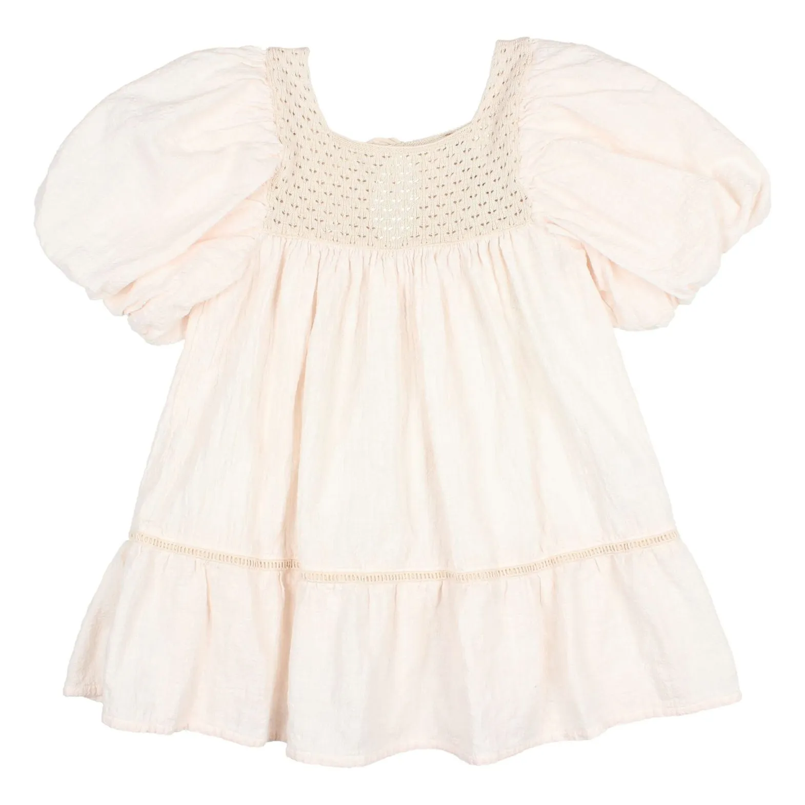 Búho - Robe Fille - Coton Bio - Ivoire - 4 ans