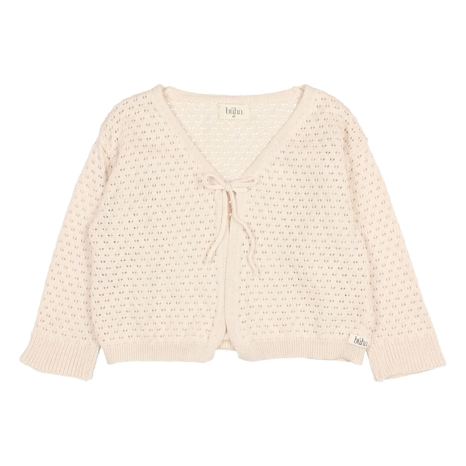 Búho Ivory Boho Organic Cotton Cardigan