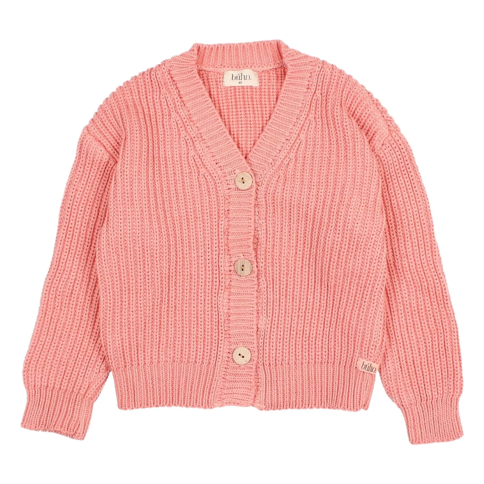 Búho Coral Organic Cotton Cardigan