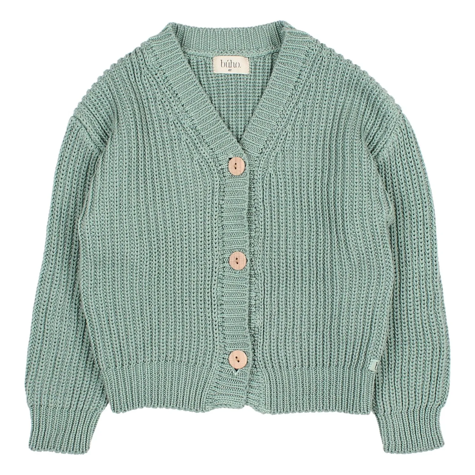 Búho Celadon Organic Cotton Cardigan