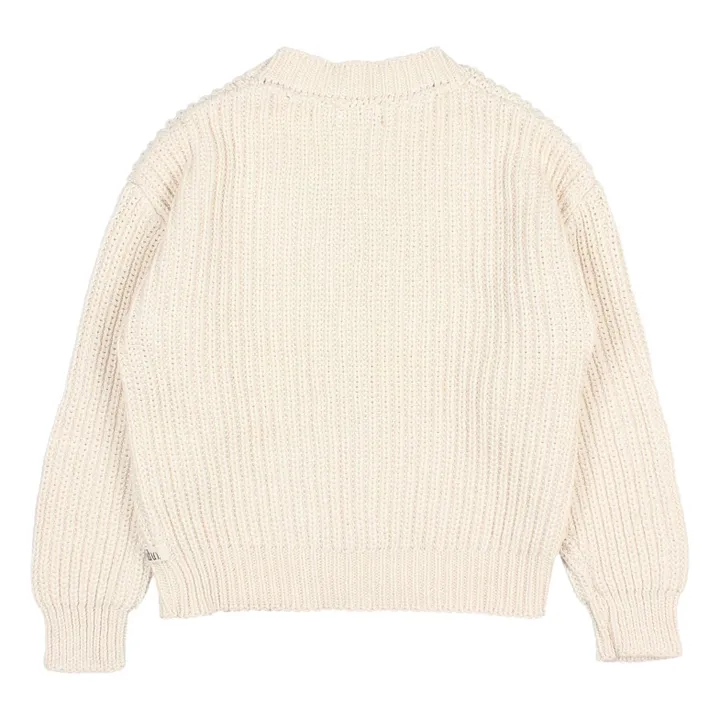 Cardigan in cotone biologico | Ecru- Immagine del prodotto n°1