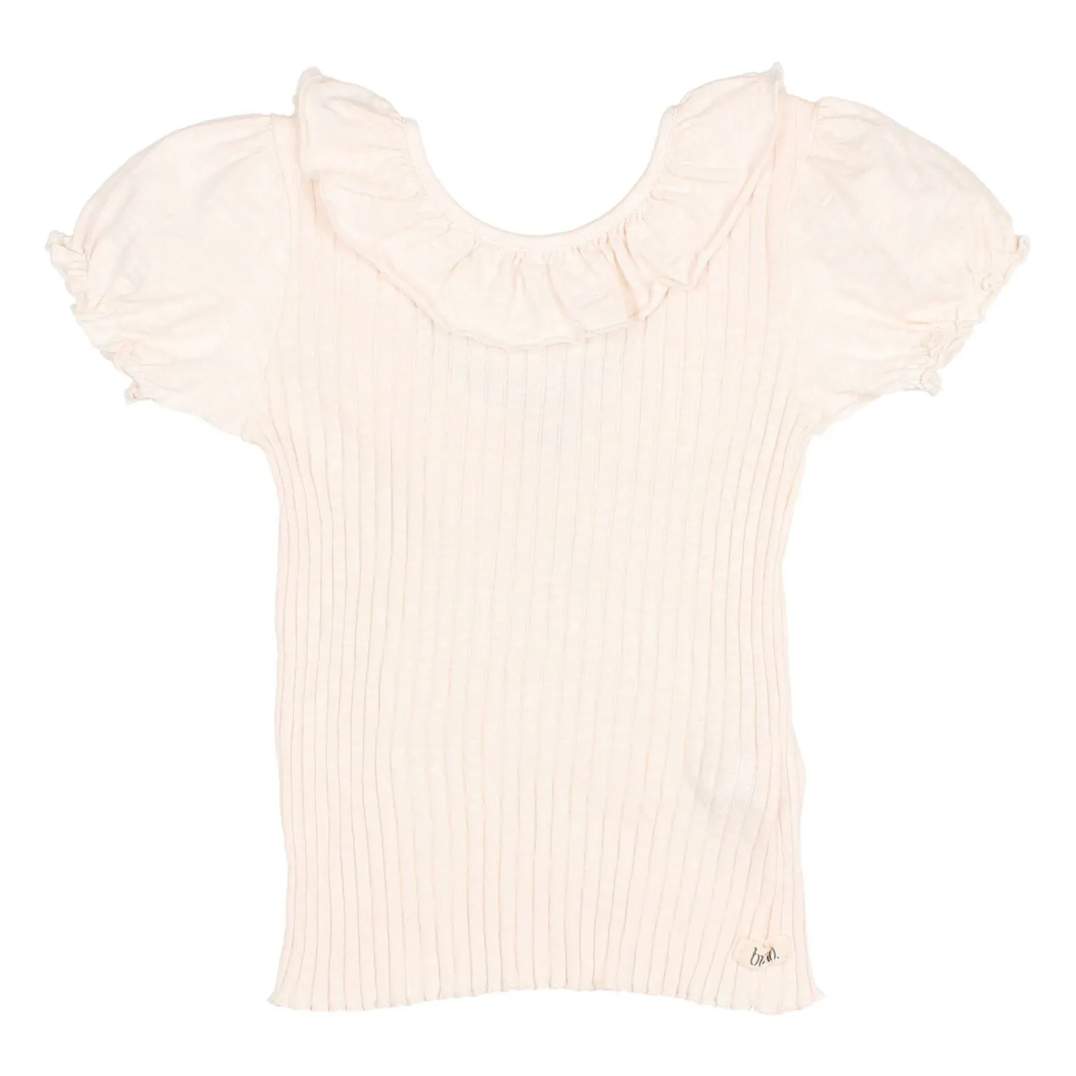 Búho Ivory Organic Cotton Ruffled T-Shirt