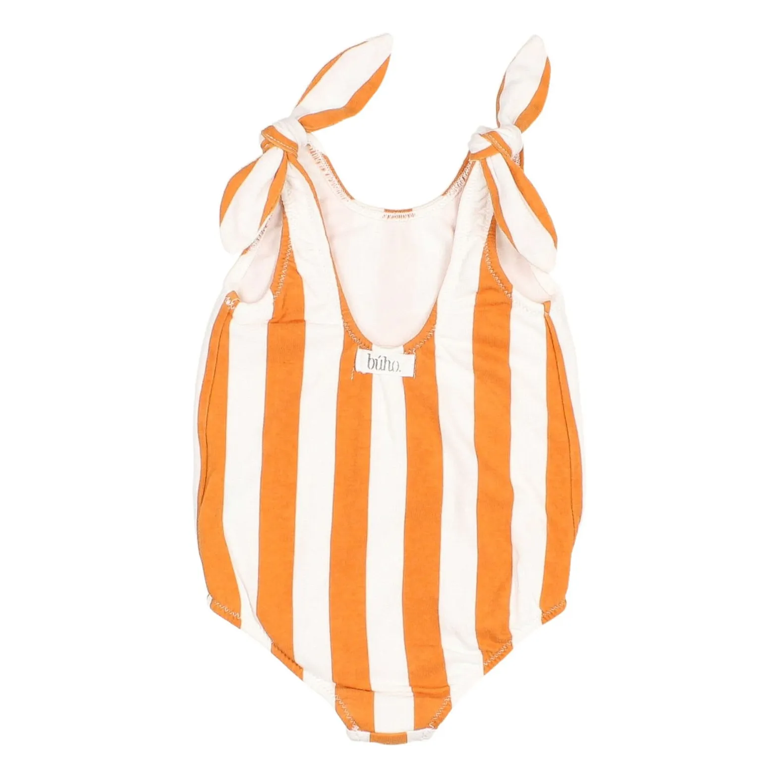 Maillot de Bain Rayures Bébé Coton Bio | Abricot- Image produit n°1