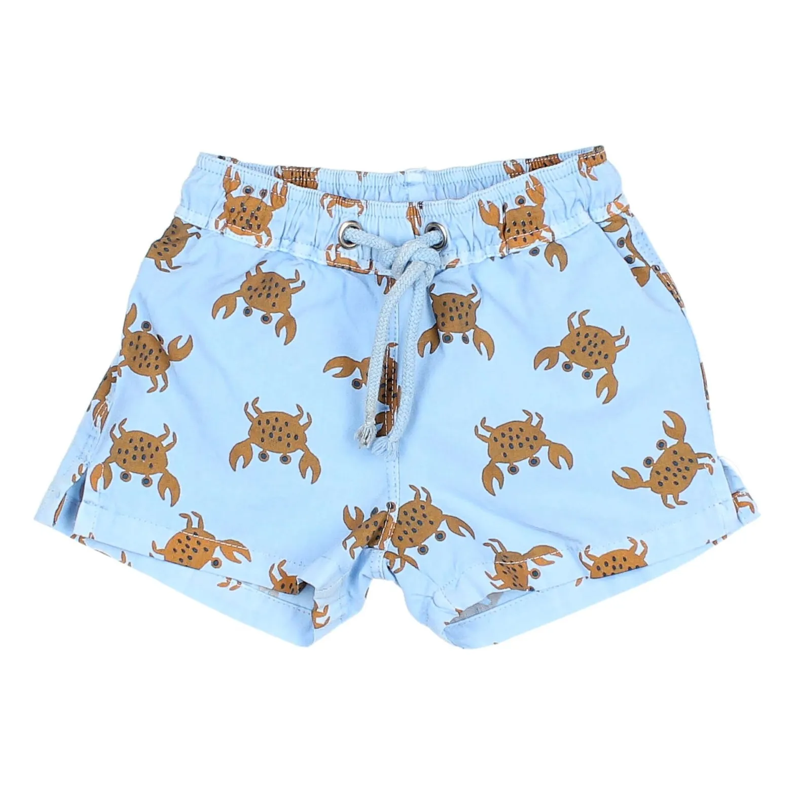 Búho - Short de Bain Bébé - Bleu Ciel - Coton Biologique - 6 Mois
