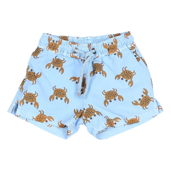 Short de Bain Crabs Bébé Coton Bio | Bleu ciel
