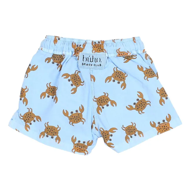 Short de Bain Crabs Bébé Coton Bio | Bleu ciel