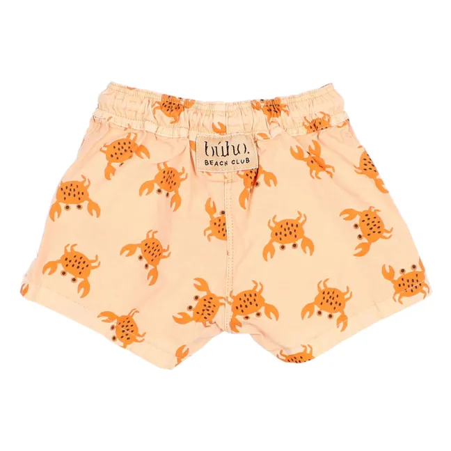Short de Bain Crabs Bébé Coton Bio | Abricot