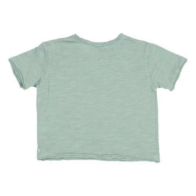 Camiseta Beach Bébé Algodón Ecológico | Verde Celedón