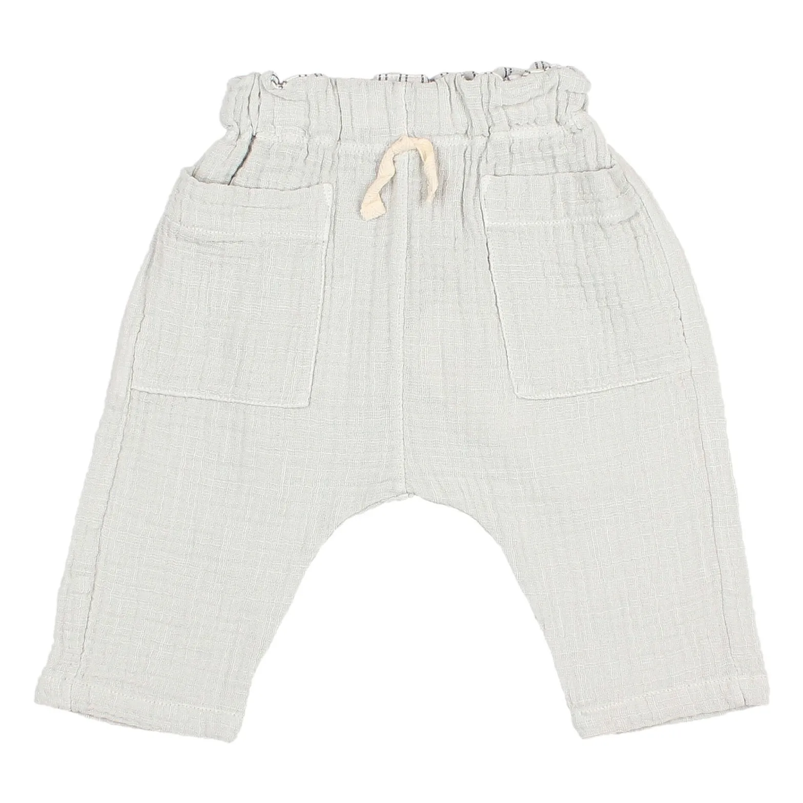 Búho Light Grey Organic Cotton Gauze Pants