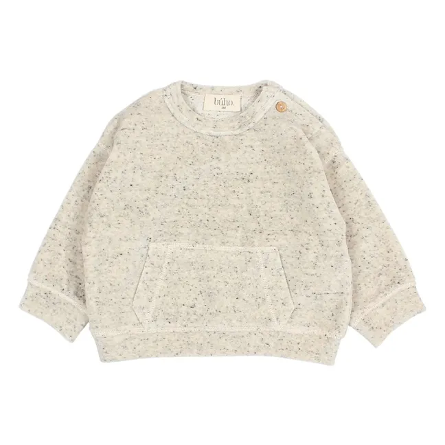 Felpa Terry Botonato Baby | Grigio chiné
