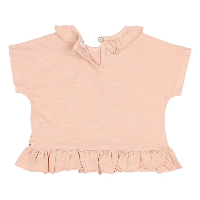T-shirt Girly Coton Bio | Rose pâle