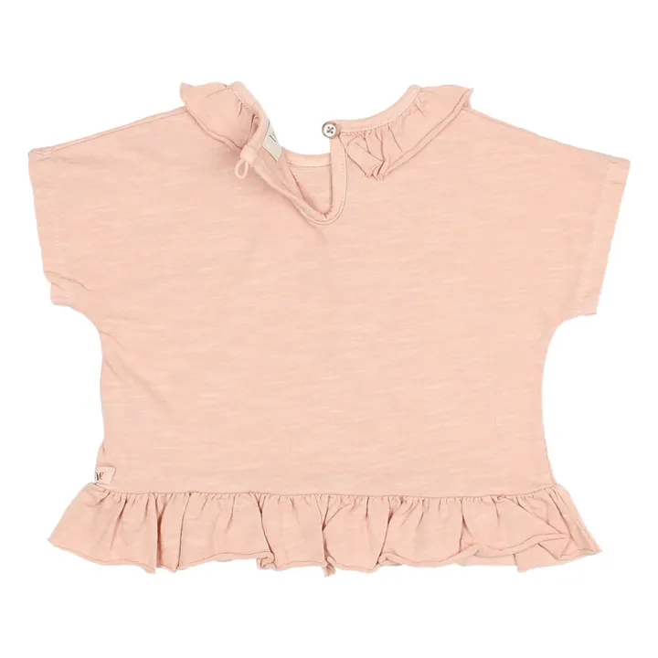 T-shirt Girly Coton Bio | Rose pâle- Image produit n°2