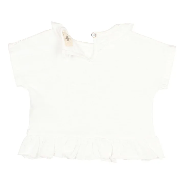 Girly organic cotton T-shirt | White- Product image n°1
