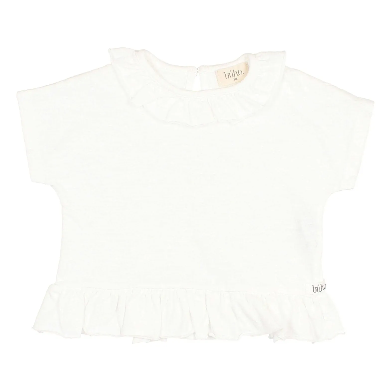 Búho White Girly Organic Cotton T-Shirt