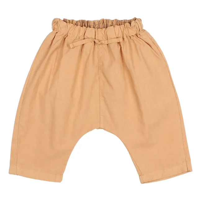 Pantalon Popeline Coton Bio | Camel