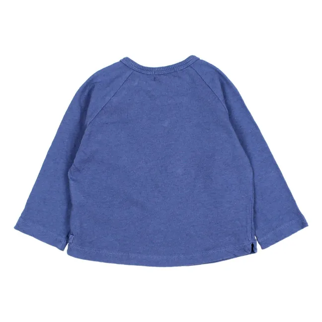 T-shirt in lino a maniche lunghe | Indigo