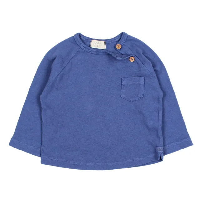 T-shirt in lino a maniche lunghe | Indigo