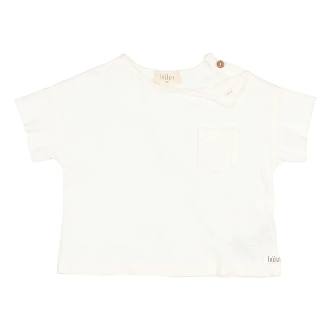 T-shirt a maniche corte in lino | Bianco
