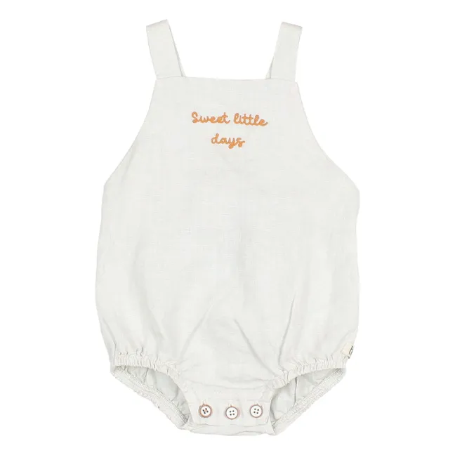 Linen romper | Light grey
