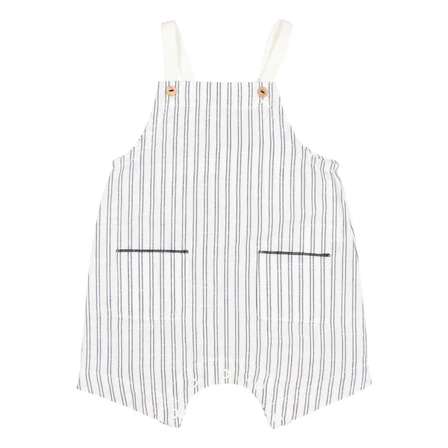 Stripes overalls | White