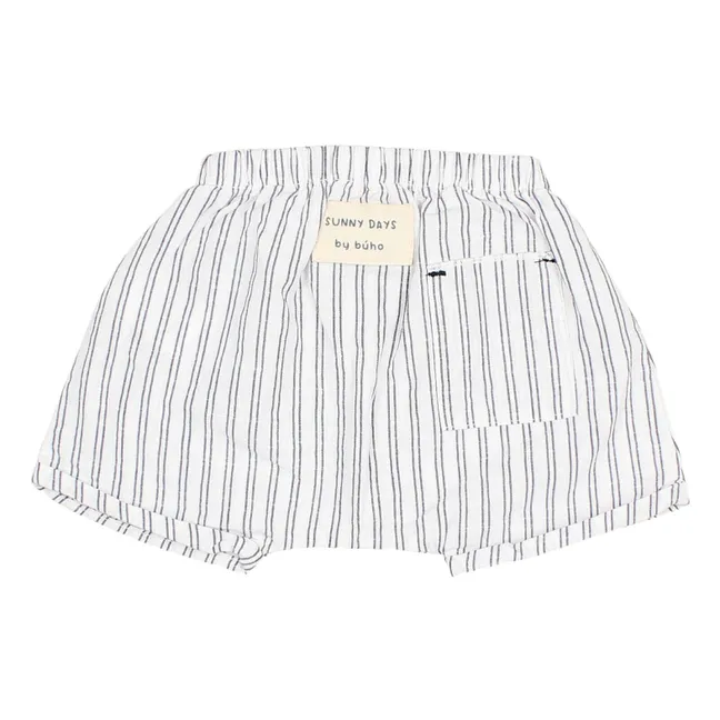 Short Rayures Bébé | Blanc