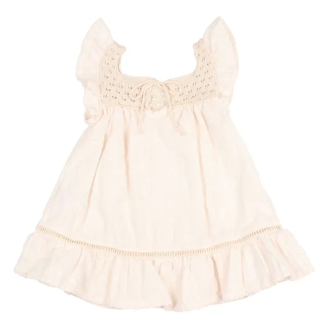 Robe Boho Bébé Coton Bio | Ivoire