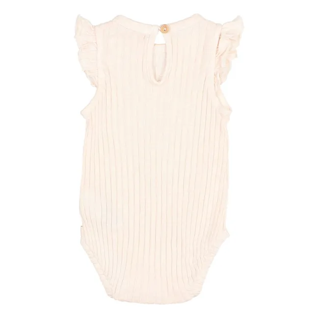 Body con volant in cotone biologico | Avorio