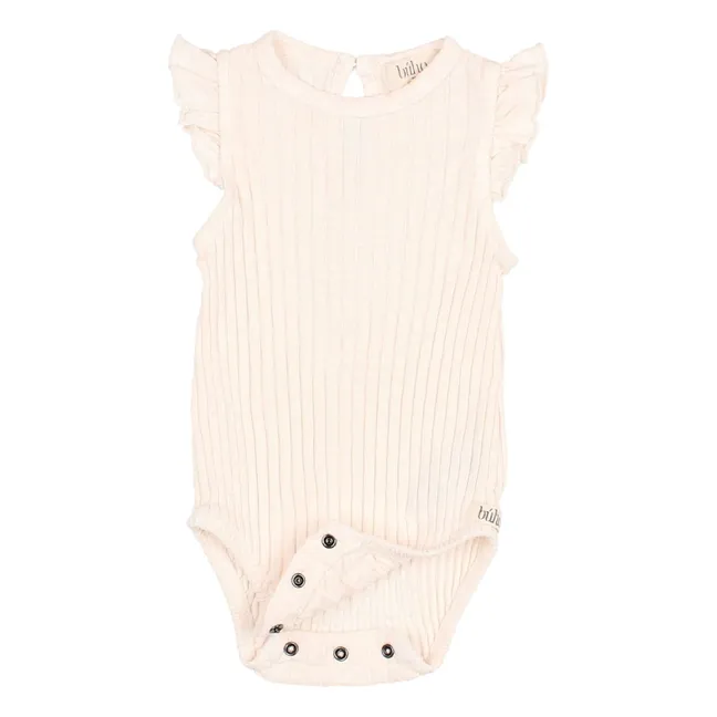 Body con volant in cotone biologico | Avorio