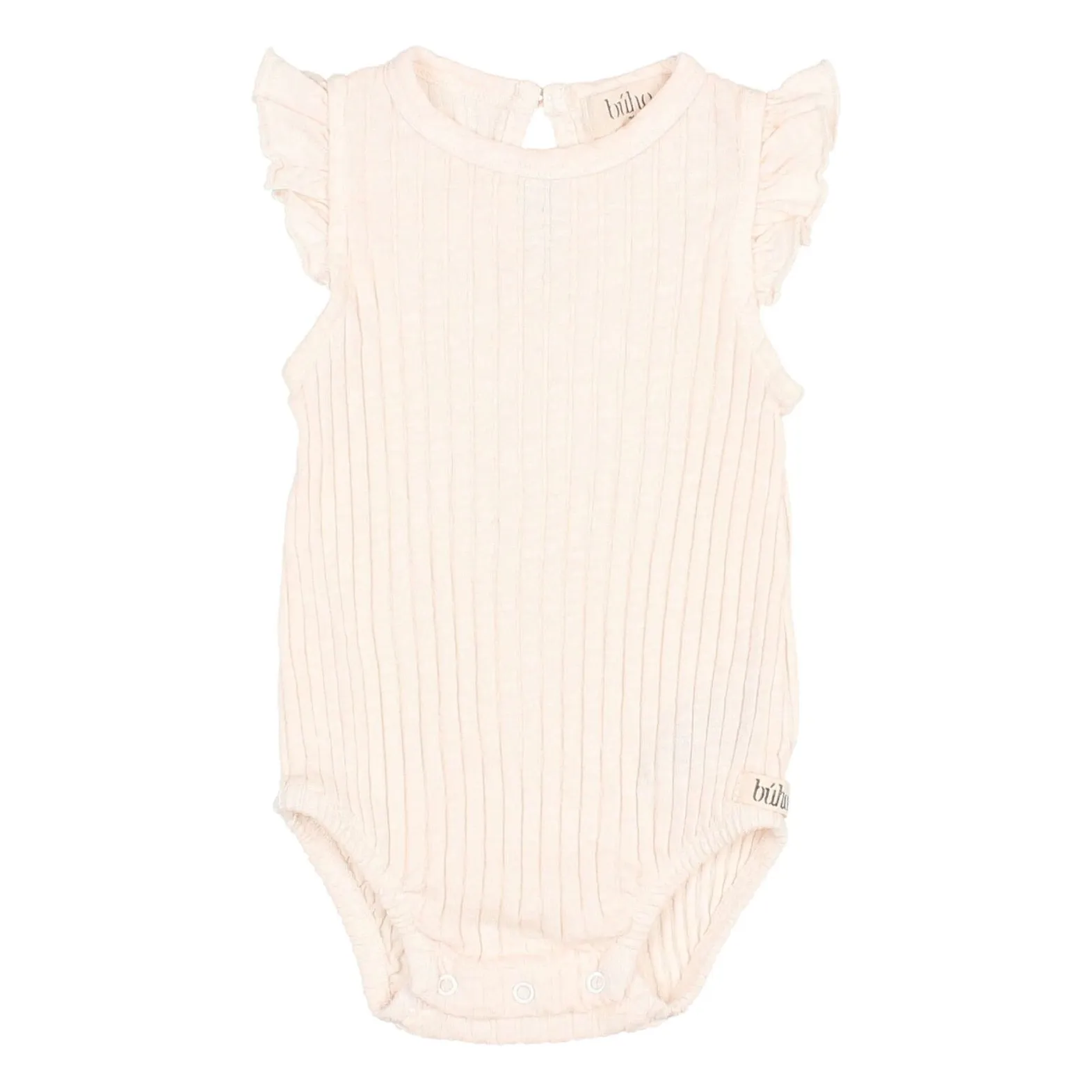 Búho Ivory Organic Cotton Ruffled Bodysuit