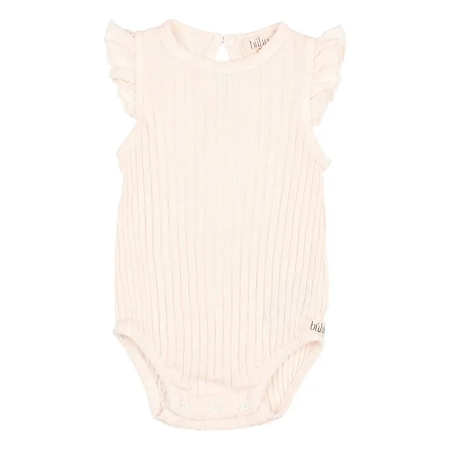 Body con volant in cotone biologico | Avorio