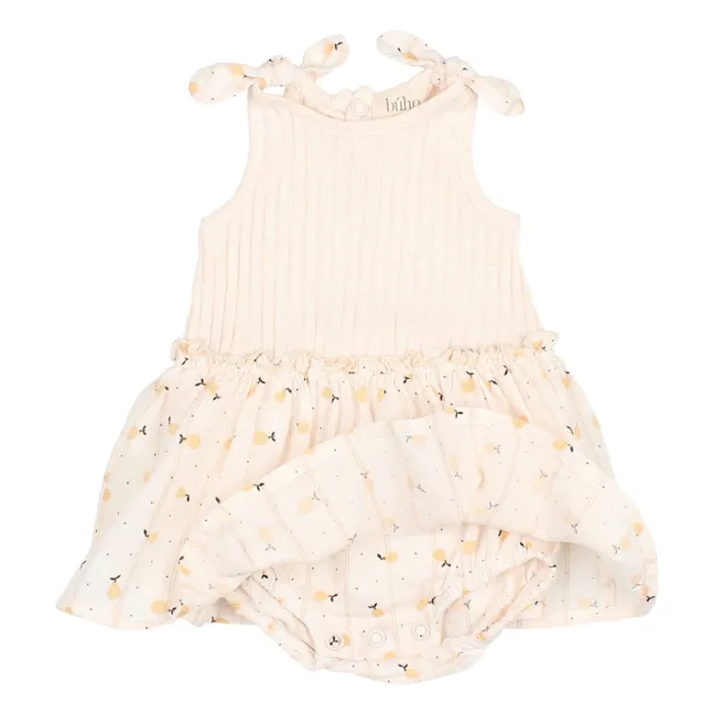 Robe Sweet Pears Bébé Coton Bio | Ivoire