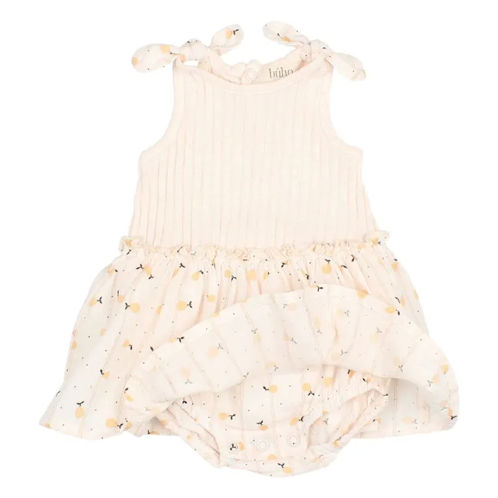 Robe Sweet Pears Bébé Coton Bio | Ivoire- Image produit n°2